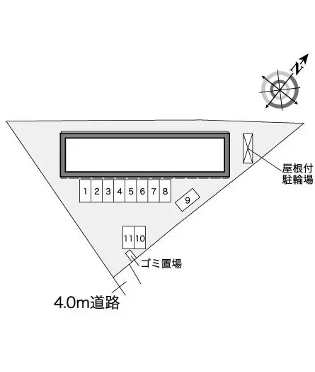 ★手数料０円★昭島市美堀町　月極駐車場（LP）
